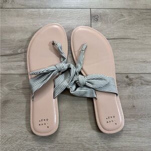 a new day Sandals with Striped Bow